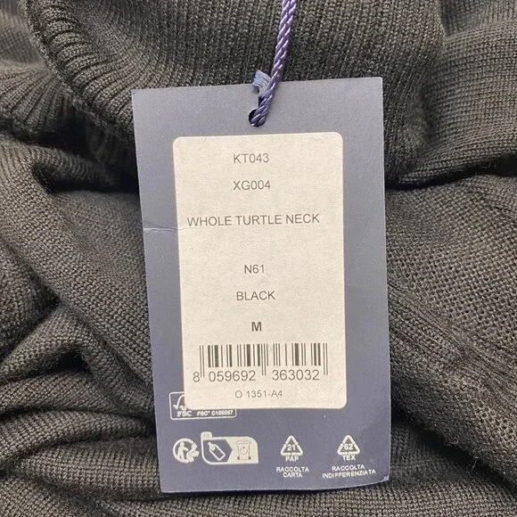 SEASE Men’s Whole Lightweight 100% Wool Turtleneck Sweater